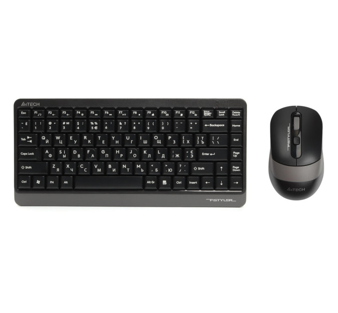 A4Tech Комплект (клавіатура, миша) бездротовий A4Tech FG1110 Grey