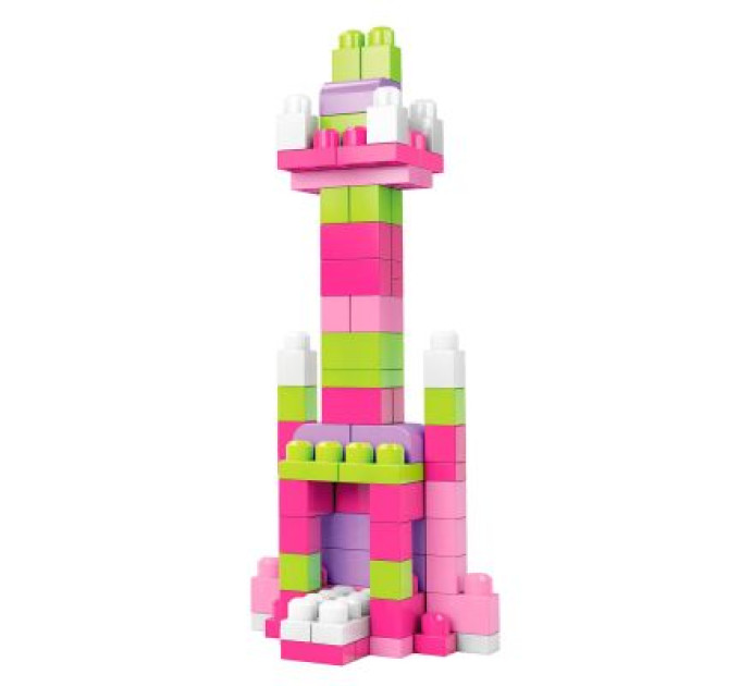 Mega Bloks Конструктор Mega Bloks рожевий у мішку 80 деталей (DCH62)