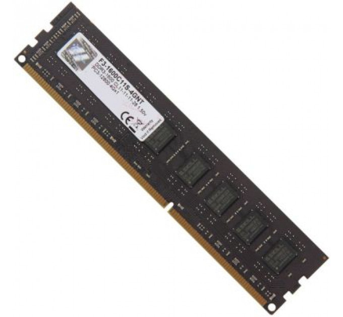 Модуль пам'яті для комп'ютера DDR3 4GB 1600 MHz G.Skill (F3-1600C11S-4GNT)