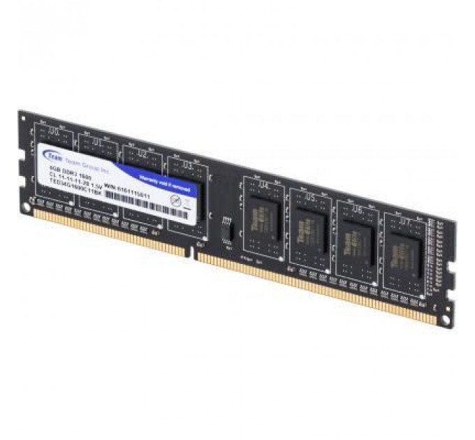 Модуль пам'яті для комп'ютера DDR3 4GB 1600 MHz Team (TED34GM1600C1101 / TED34G1600C1101)