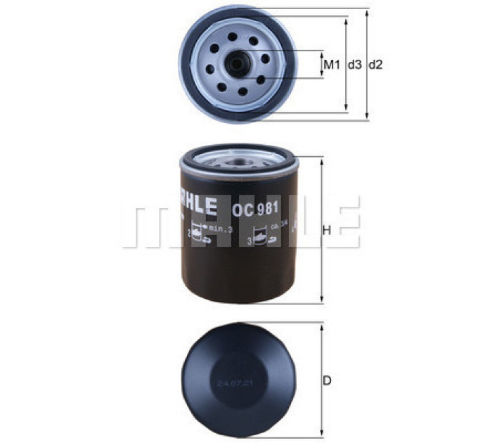 Mahle Фільтр масляний Mahle OC981