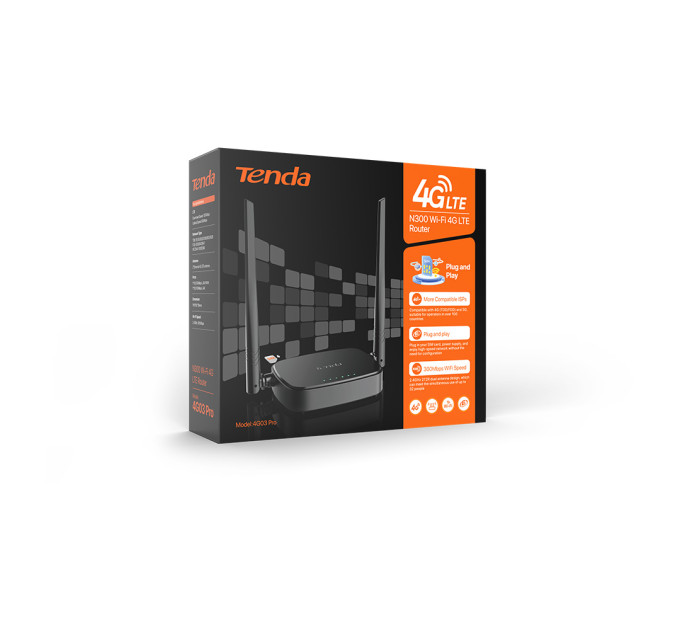 Tenda Бездротовий маршрутизатор Tenda 4G03 Pro