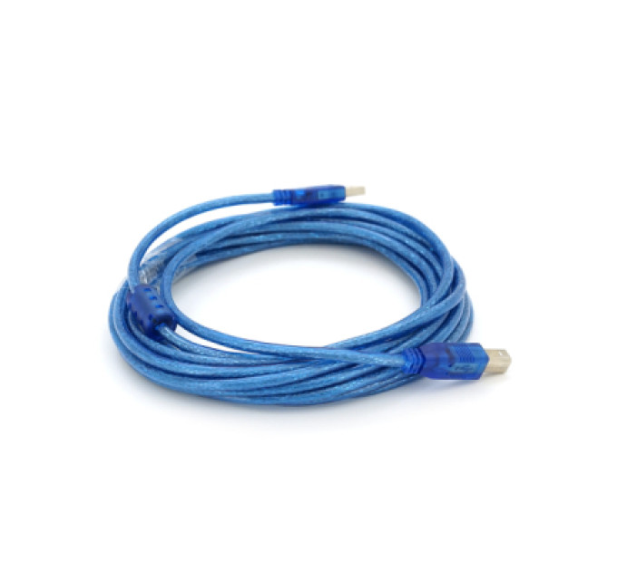 Ritar Кабель для принтера USB 2.0 AM/BM 5.0m ferrite blue Ritar (YT-AM/BM-5.0TBL)