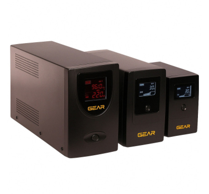 GEAR Пристрій безперебійного живлення GEAR GU-1000PLCD