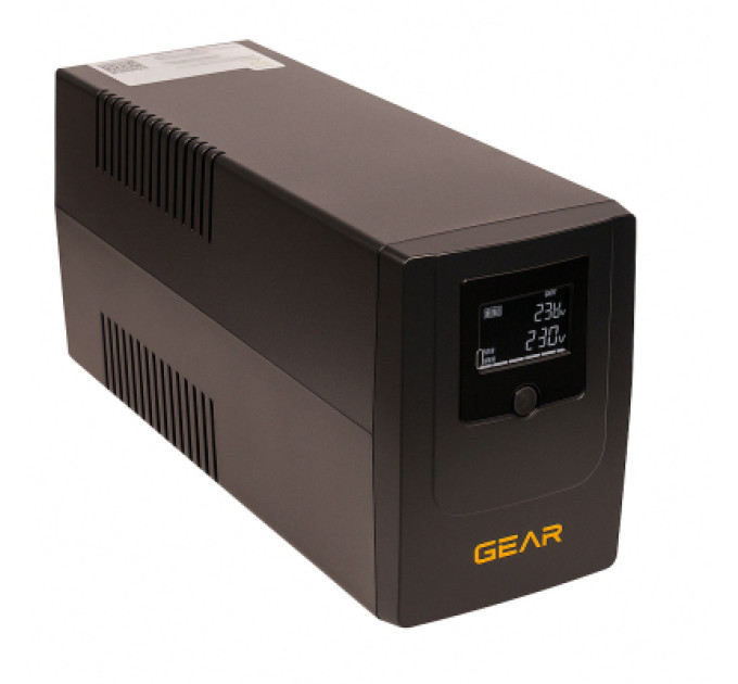 GEAR Пристрій безперебійного живлення GEAR GU-1000PLCD