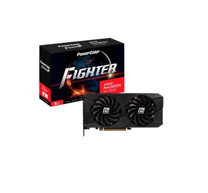 PowerColor Відеокарта AMD Radeon RX 7600 8GB GDDR6 Fighter V2 PowerColor (RX 7600 8G-F/V2)