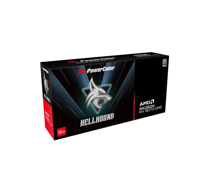 PowerColor Відеокарта AMD Radeon RX 9070 GRE 12GB GDDR6 Hellhound PowerColor (RX9070GRE 12G-L/OC)