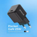 Proove Мережевий зарядний пристрій Proove Pocket GaN 25W Black (WCPG25010201)