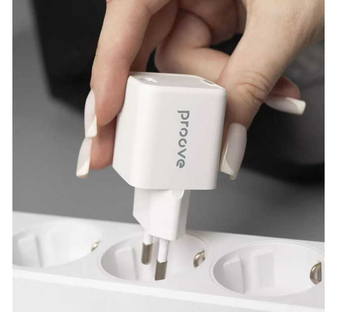 Proove Мережевий зарядний пристрій Proove Pocket GaN 25W White (WCPG25010202)
