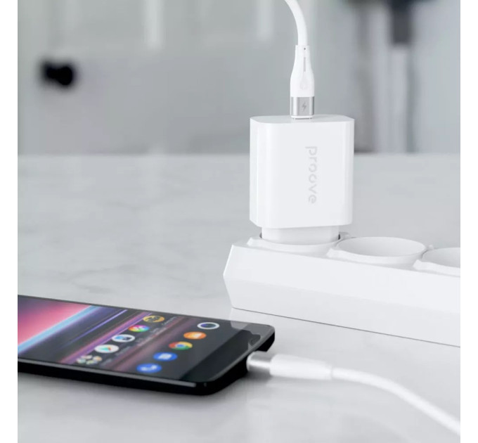 Proove Мережевий зарядний пристрій Proove Rapid 20W White (WCRP20012102) + кабель Lightning