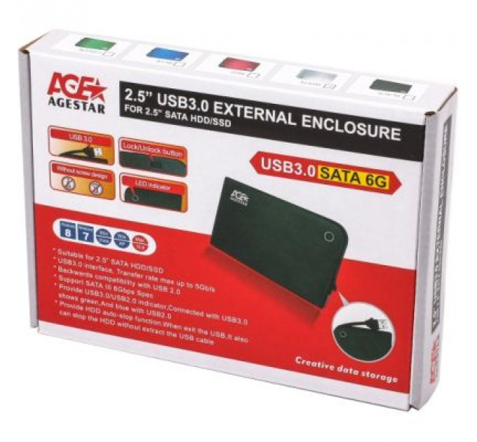 Кишеня зовнішня AgeStar 3UB 2A14 (Blue)