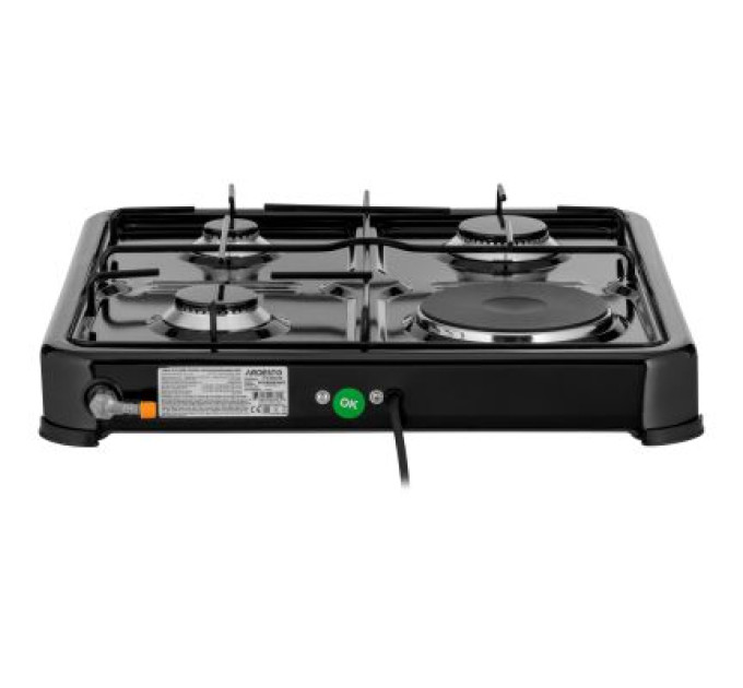 Ardesto Плита Ardesto CTC-NS5015B, тип газу LPG, 3 алюмін. газ. пальника, 1 електрич. ко (CTC-NS5015B)