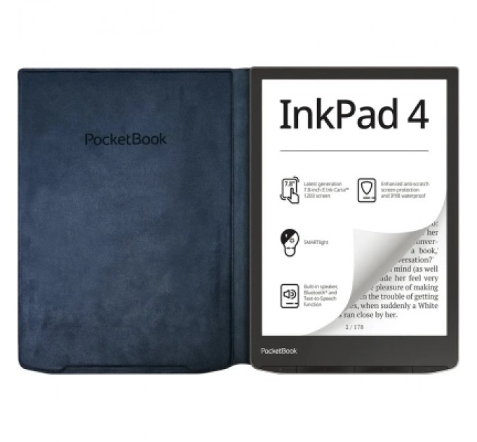 Чохол до електронної книги Pocketbook 743 Charge cover blue (N-QI-PU-743G-NB-WW)