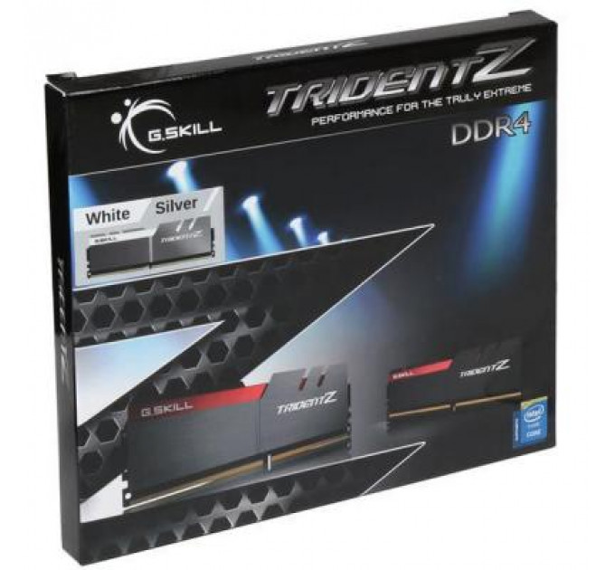 Модуль пам'яті для комп'ютера DDR4 16GB (2x8GB) 3200 MHz Trident Z Silver H/ White G.Skill (F4-3200C16D-16GTZSW)