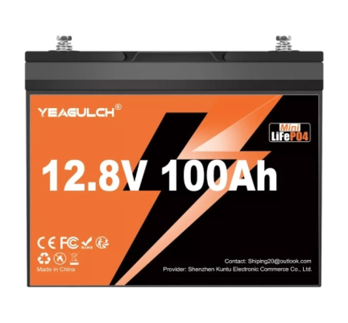 YEAGULCH Батарея LiFePo4 YEAGULCH 12.8V 100Ah Mini (YEAGULCH-12,8V/100Ah Mini)