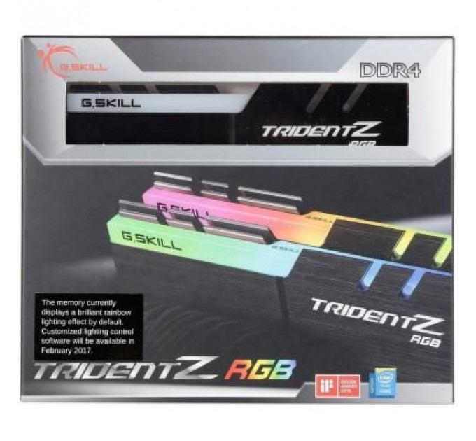 Модуль пам'яті для комп'ютера DDR4 16GB (2x8GB) 3000 MHz TridentZ RGB Black G.Skill (F4-3000C16D-16GTZR)