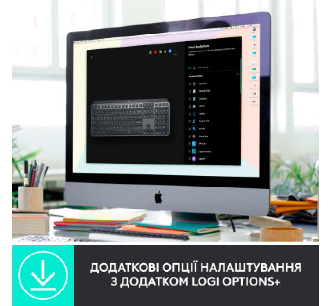 Logitech Комплект Logitech MX Keys for Business UA Graphite + Desk Mat Studio Series Mid Grey (MX920-010933)