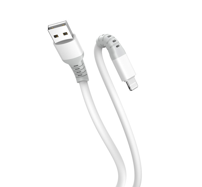 ColorWay Кабель ColorWay USB - Lightning (M/M), liquid silicone, 3А, 1 м, White (CW-CBUL093-WT)