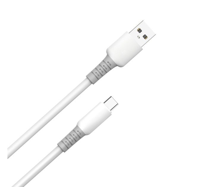 ColorWay Кабель ColorWay USB - USB Type-C (M/M), liquid silicone, 3А, 1 м, White (CW-CBUC093-WT)