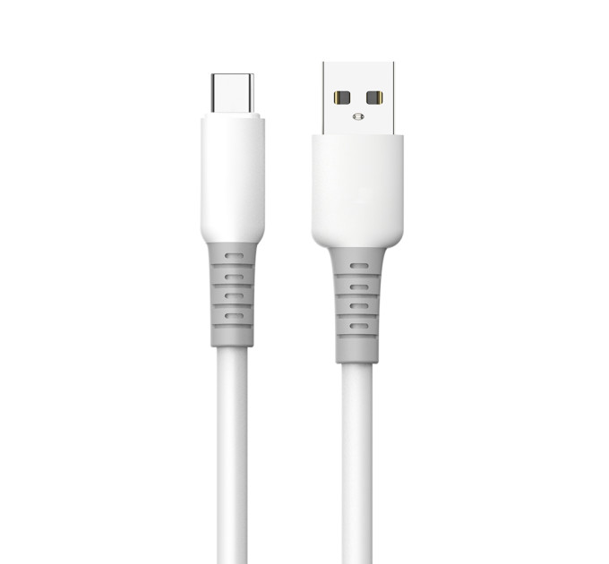 ColorWay Кабель ColorWay USB - USB Type-C (M/M), liquid silicone, 3А, 1 м, White (CW-CBUC093-WT)
