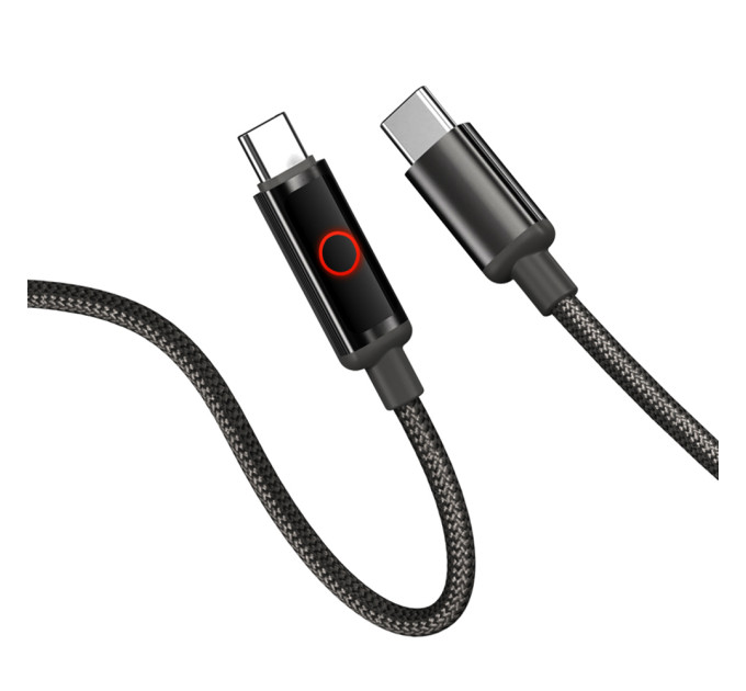 ColorWay Кабель ColorWay USB Type-C - USB Type-C (M/M), Breathing Light, 3А, 1 м, Black (CW-CBPDCC103-BK)