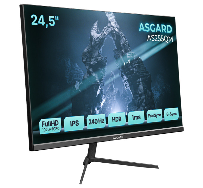 ASGARD Монітор ASGARD Gaming 24.5" AS255QM IPS Black 240Hz