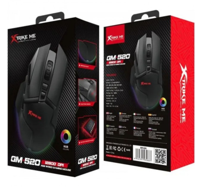 Мишка Xtrike ME GM-520 RGB USB Black (GM-520)