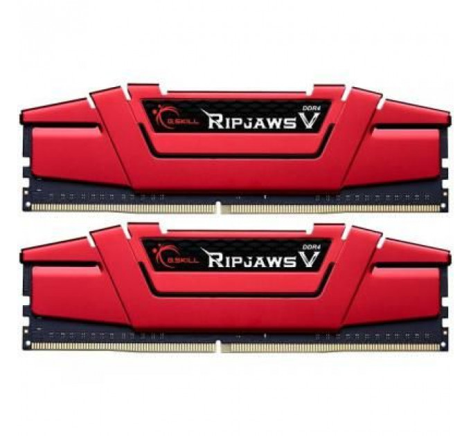 Модуль пам'яті для комп'ютера DDR4 8GB (2x4GB) 2400 MHz RipjawsV Red G.Skill (F4-2400C15D-8GVR)