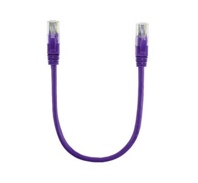 Ritar Патч-корд 0.3м, RJ-45, Cat.5e, CU, мідь, фіолетовий Ritar (PCR-CU/0.3Pe / 14090)