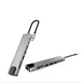 XoKo Концентратор XoKo Type-C to RJ45+HDMI+2xUSB 3.0+ TF,SD reader+ PD Type-C+ Type (XK-AC550-SL)