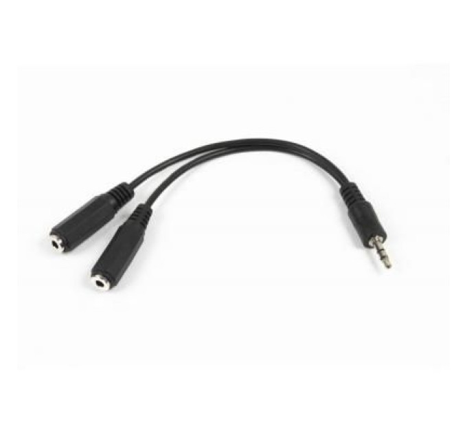 Cablexpert Кабель мультимедійний Jack 3.5mm M to 2 x Jack 3.5mm F 0.1m Cablexpert (CCA-415-0.1M)