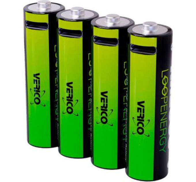 Verico Акумулятор Verico AAA USB Type-C 600mAh 1.5V Li-ion * 4 (LoopEnergy) (1UDBT-A2WEBC-NN)