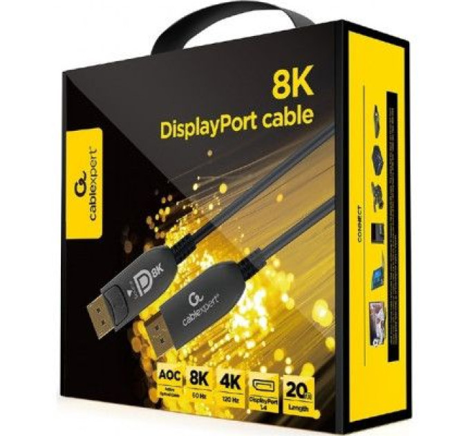 Cablexpert Кабель мультимедійний DisplayPort to DisplayPort 30.0m V.1.4 8K 60Hz/4K 120Hz Optic (AOC) Cablexpert (CC-DP8K-AOC-30M)