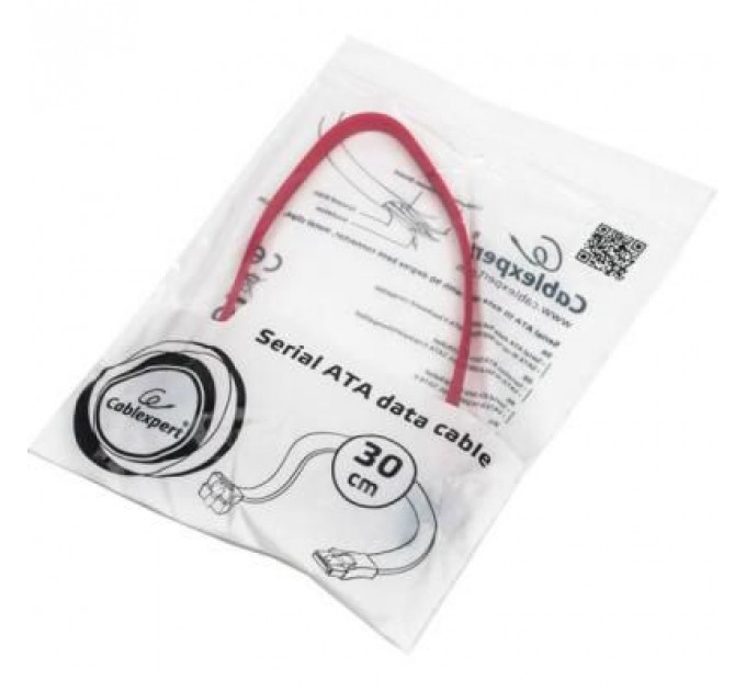 Кабель для передачі даних SATA III 0.3m Cablexpert (CC-SATAM-DATA90-0.3M)