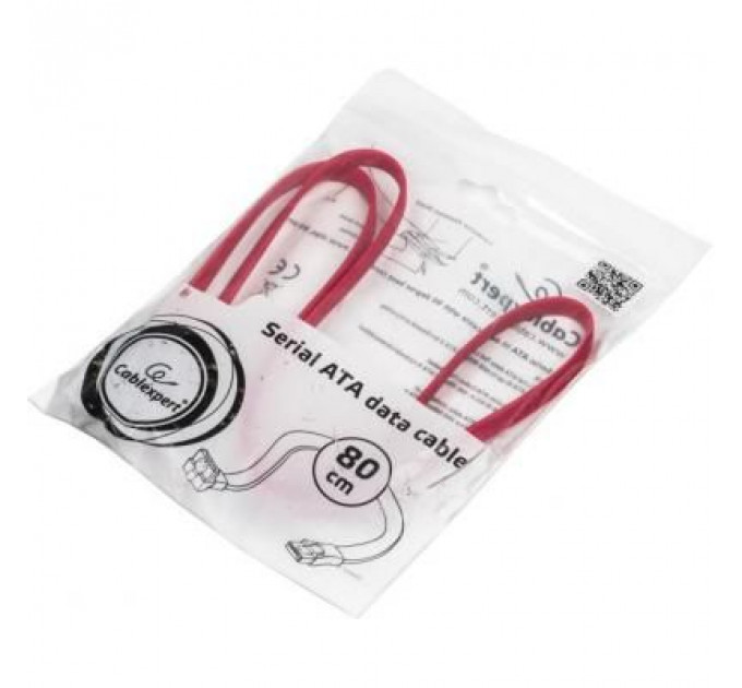 Кабель для передачі даних SATA III 0.8m Cablexpert (CC-SATAM-DATA90-0.8M)