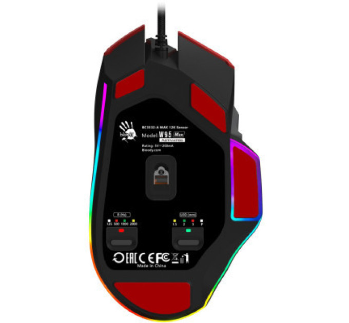 A4Tech Мишка A4Tech Bloody W95 Max RGB Activated USB Sports Red (Bloody W95 Max Sports Red)