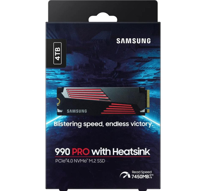 Samsung Накопичувач SSD M.2 2280 4TB 990 PRO with Heatsink Samsung (MZ-V9P4T0CW)