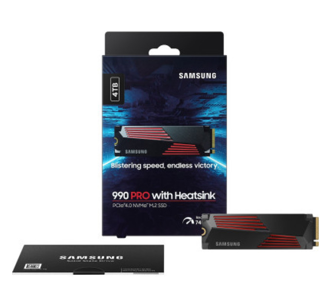 Samsung Накопичувач SSD M.2 2280 4TB 990 PRO with Heatsink Samsung (MZ-V9P4T0CW)
