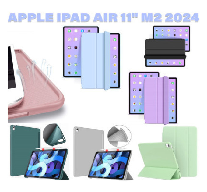 BeCover Чохол до планшета BeCover Tri Fold Soft TPU Silicone Apple iPad Air 11" M2 2024 Pink (711410)