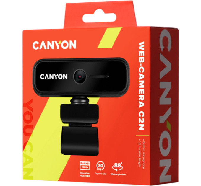 Canyon Веб-камера Canyon C2N 1080p Full HD Black (CNE-HWC2N)