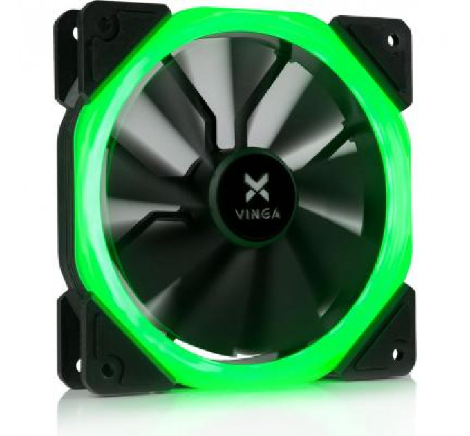 Кулер до корпусу Vinga LED fan-01 green