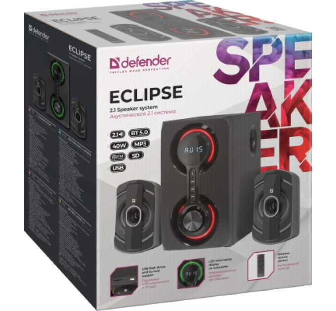 Defender Акустична система Defender Eclipse Black (65593)