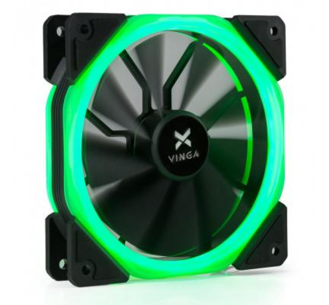 Кулер до корпусу Vinga LED fan-02 green