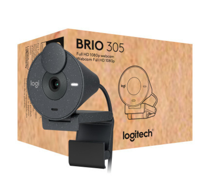 Logitech Веб-камера Logitech Brio 305 FHD for Business Graphite (960-001469)