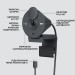 Logitech Веб-камера Logitech Brio 305 FHD for Business Graphite (960-001469)
