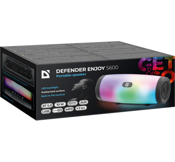 Defender Акустична система Defender Enjoy S600 10Вт Light/FM/microSD/USB Black (65603)