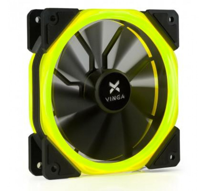 Кулер до корпусу Vinga LED fan-02 yellow