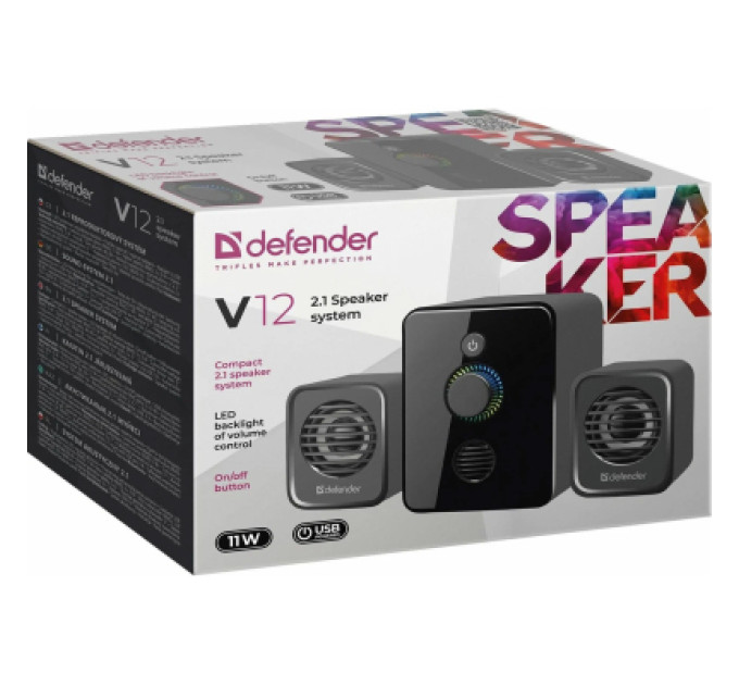 Defender Акустична система Defender V12 USB Black (65212)