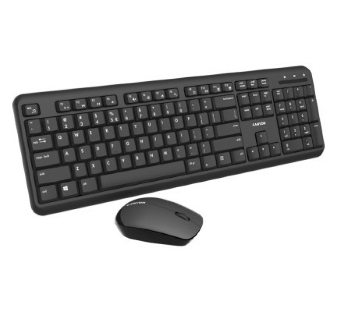 Canyon Комплект Canyon SET-W20 Velvet Wireless Silent UA Black (CNS-HSETW02)