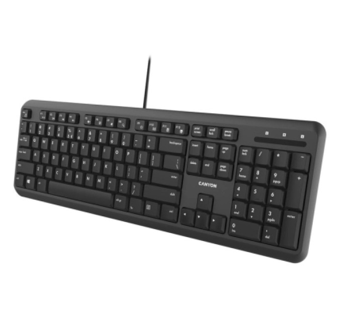 Canyon Клавіатура Canyon HKB-20 Velvet USB UA Black (CNS-HKB02)